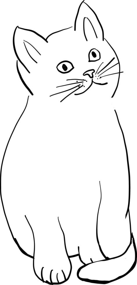 el gato se sienta y mira hacia arriba, dibujando líneas. 14415943 Vector en Vecteezy el gato se sienta y mira hacia arriba, dibujando líneas. 14415943 Vector en Vecteezy