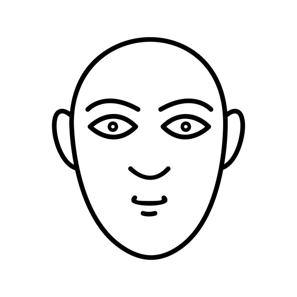 icono de vector de rostro humano