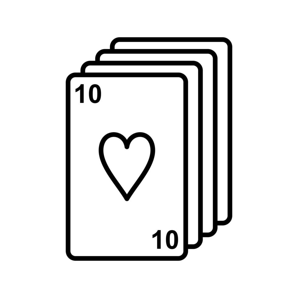 icono de vector de baraja de cartas