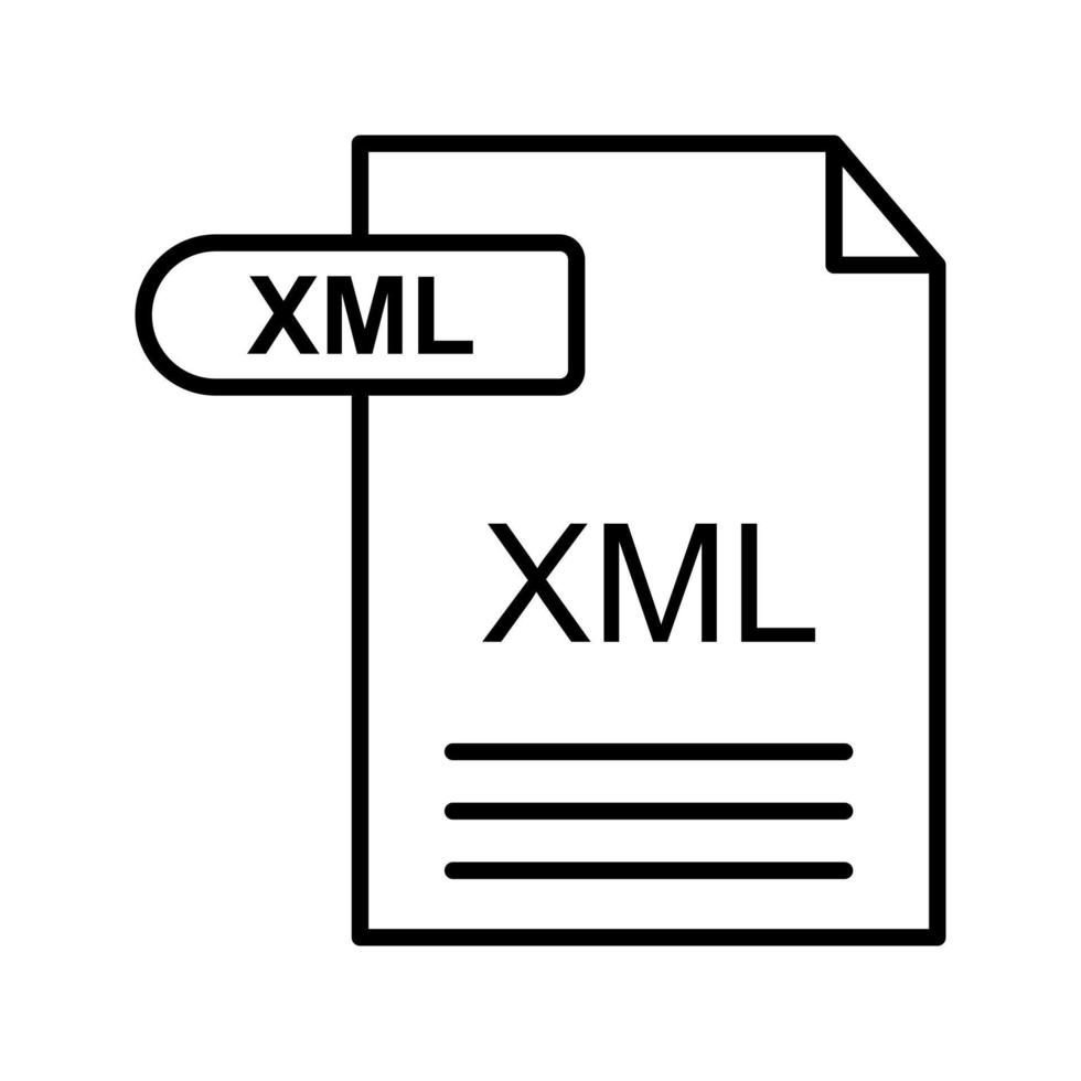 icono de vector xml