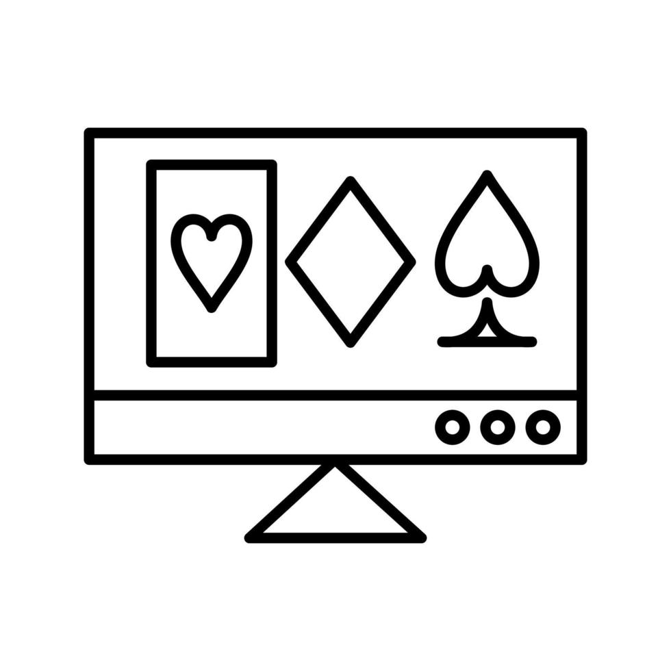 icono de vector de juego en línea