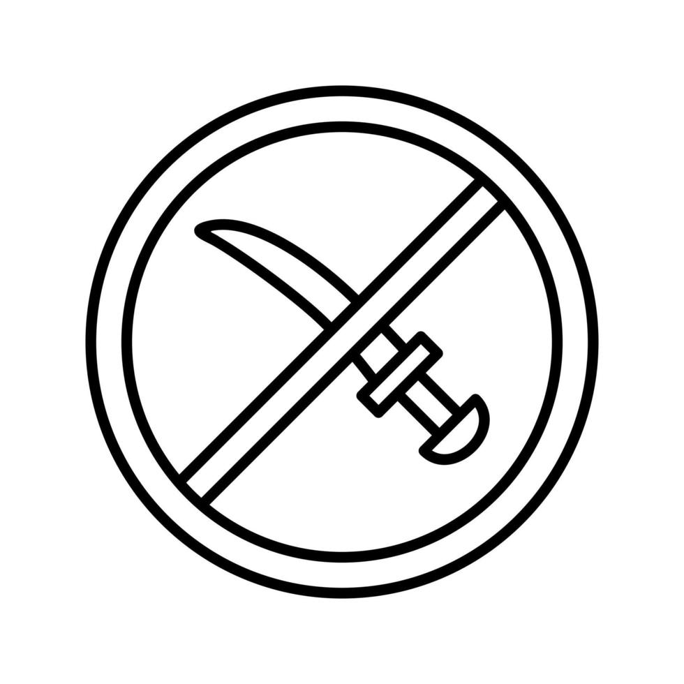 No Weapons Vector Icon