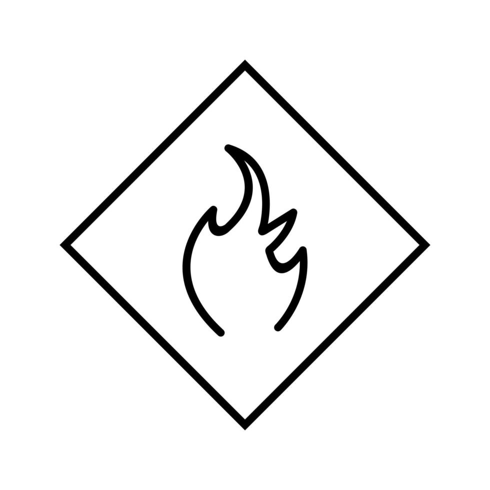 Danger of Flame Vector Icon