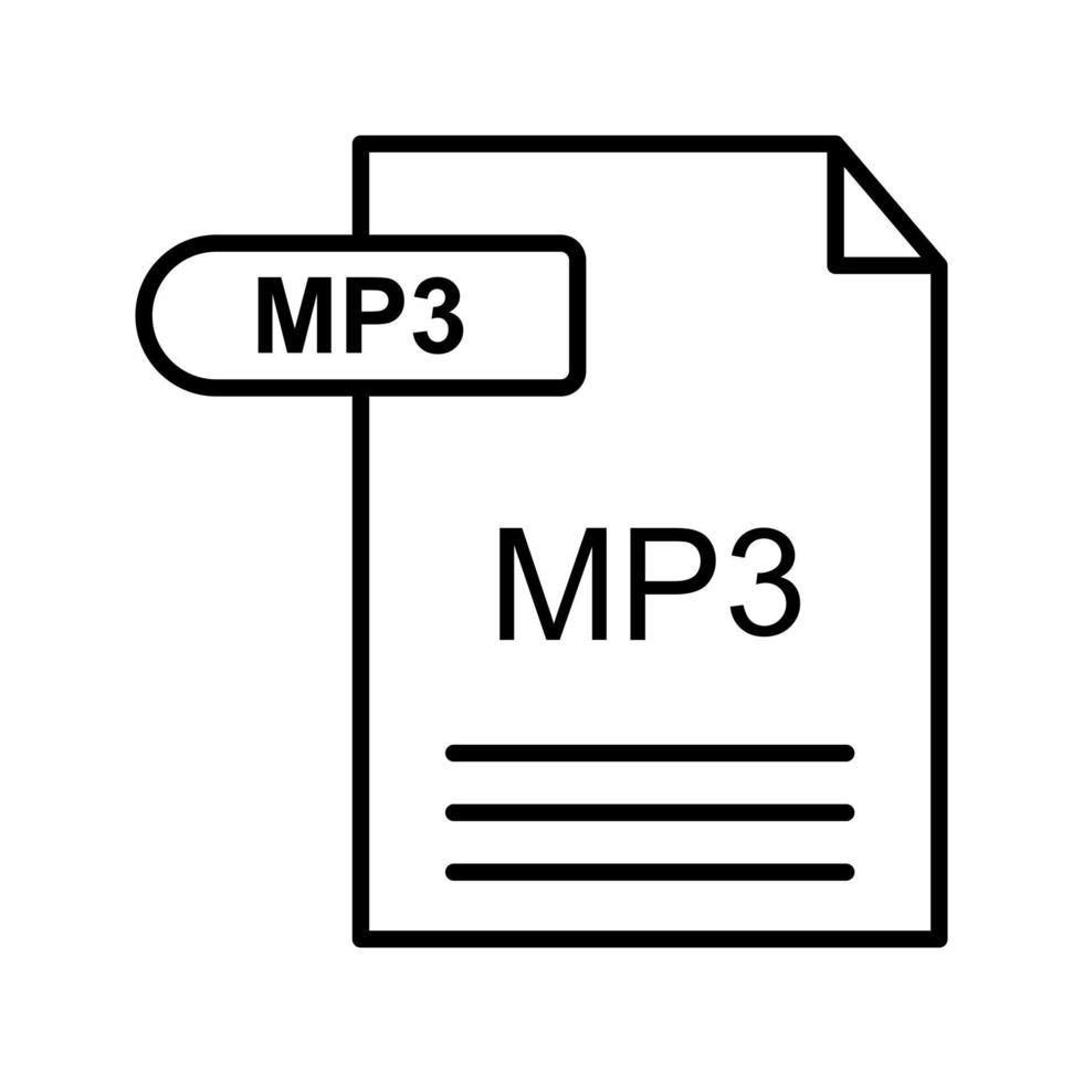 icono de vector de mp3