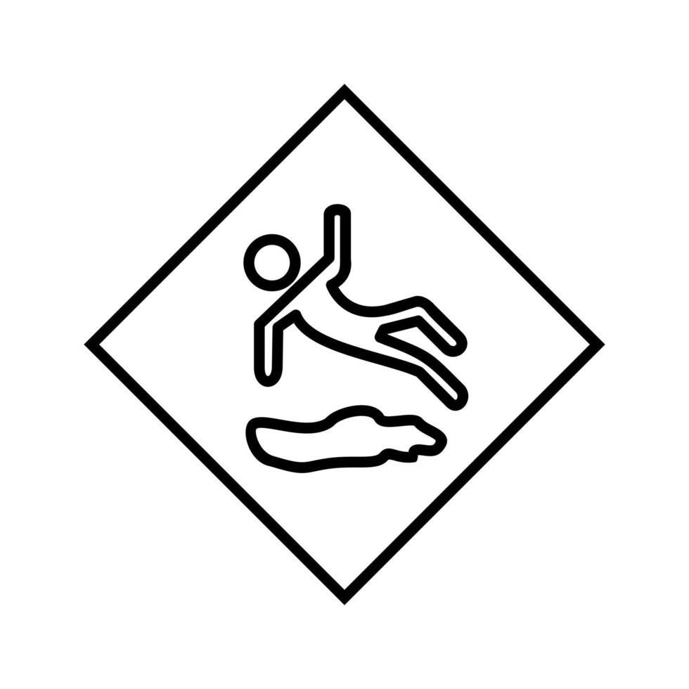 Danger of Slipping Vector Icon