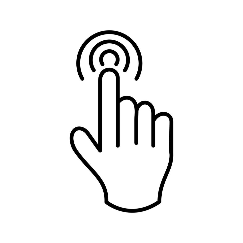 Danger of Hand Press Vector Icon