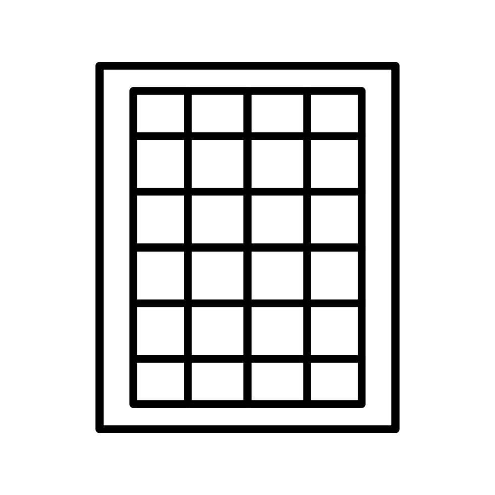 Table of Rates Vector Icon