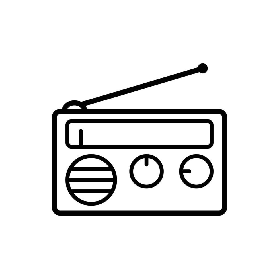 plantilla de diseño de vector de icono de radio