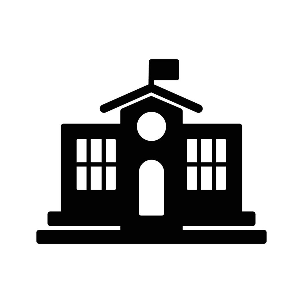 plantilla de diseño de vector de icono de edificio de escuela