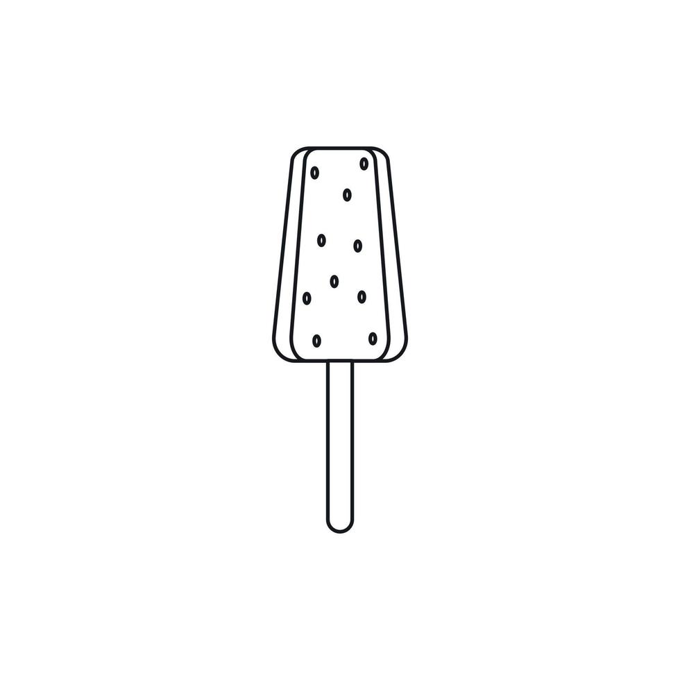 Ice Cream icon, outline style vector