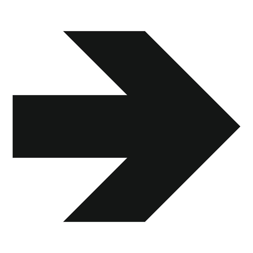 icono de flecha en vector negro simple