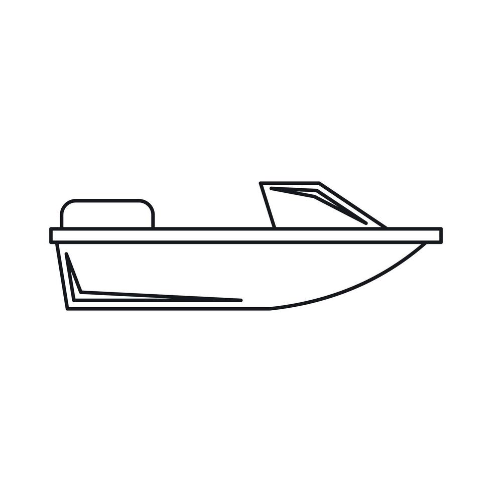 Sports powerboat icon, outline style vector