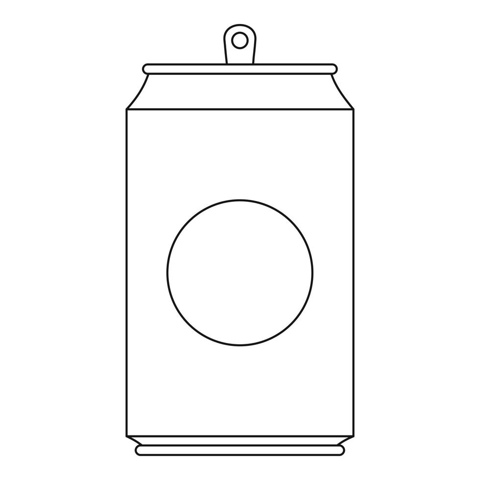 Can icon, outline style. vector