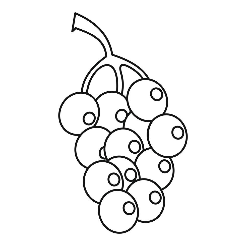 Unripe grape icon, outline style vector