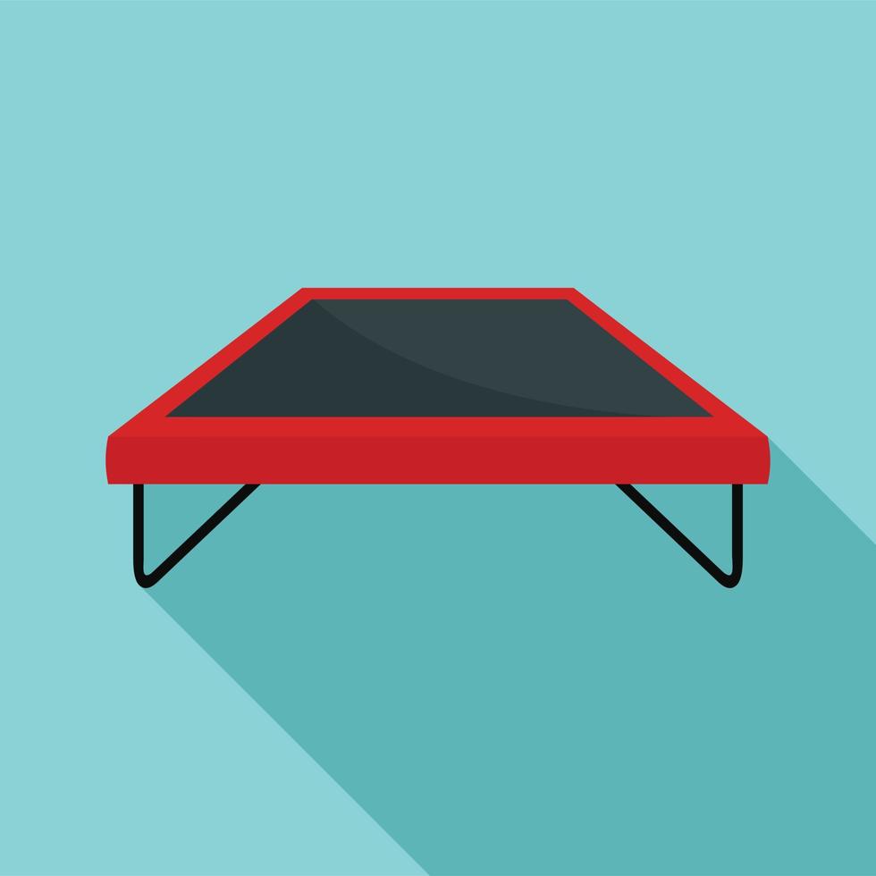 Fashion trampoline icon, flat style vector