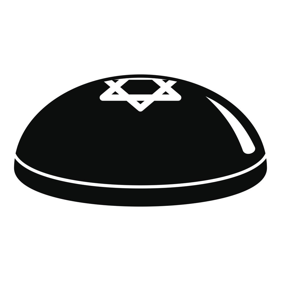 Kippah icon, simple style vector