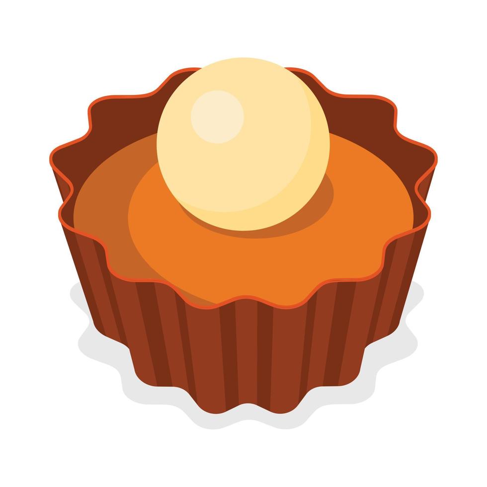 icono de caramelo de chocolate, estilo isométrico vector