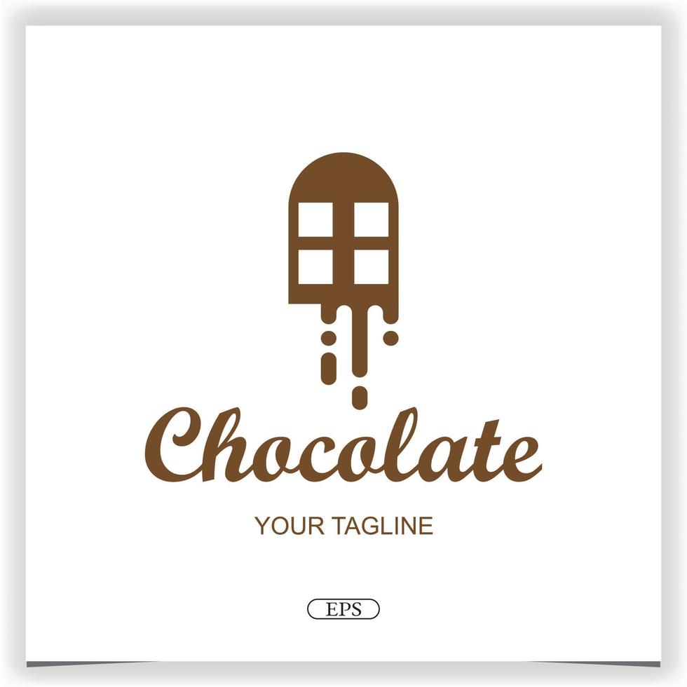 window chocolate logo design premium elegant template vector eps 10