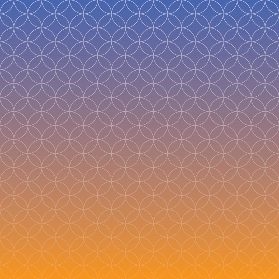 blue and orange gradient background with floral and circle motifs premium and modern suitable for social media vector