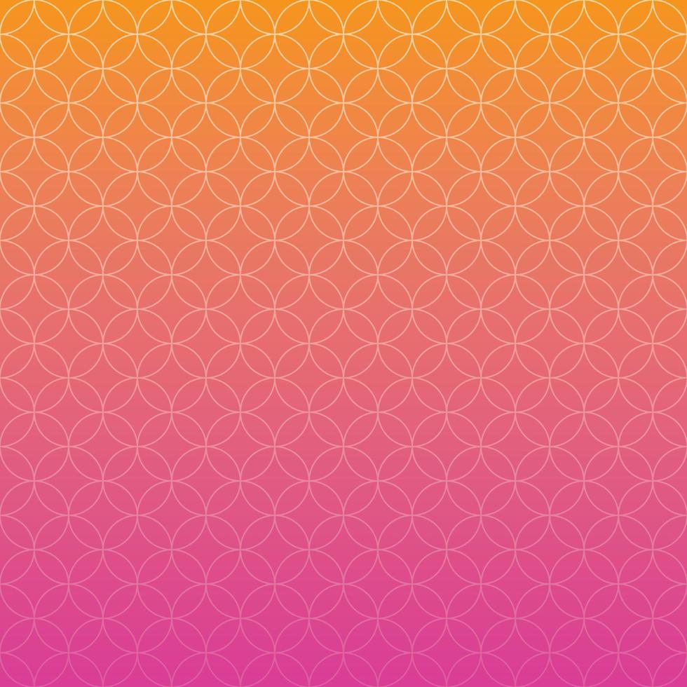 orange and pink gradient background with floral and circle motifs premium and modern suitable for social media vector