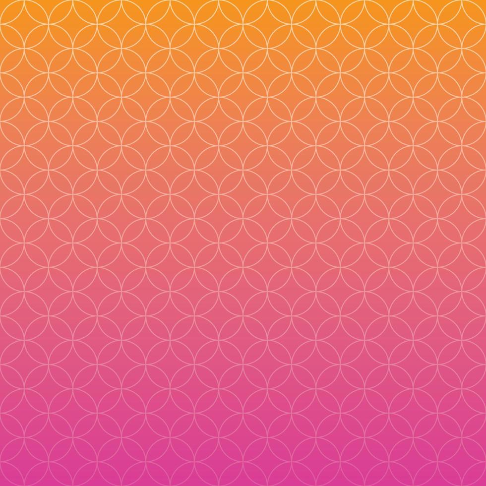 orange and pink gradient background with floral and circle motifs premium and modern suitable for social media vector