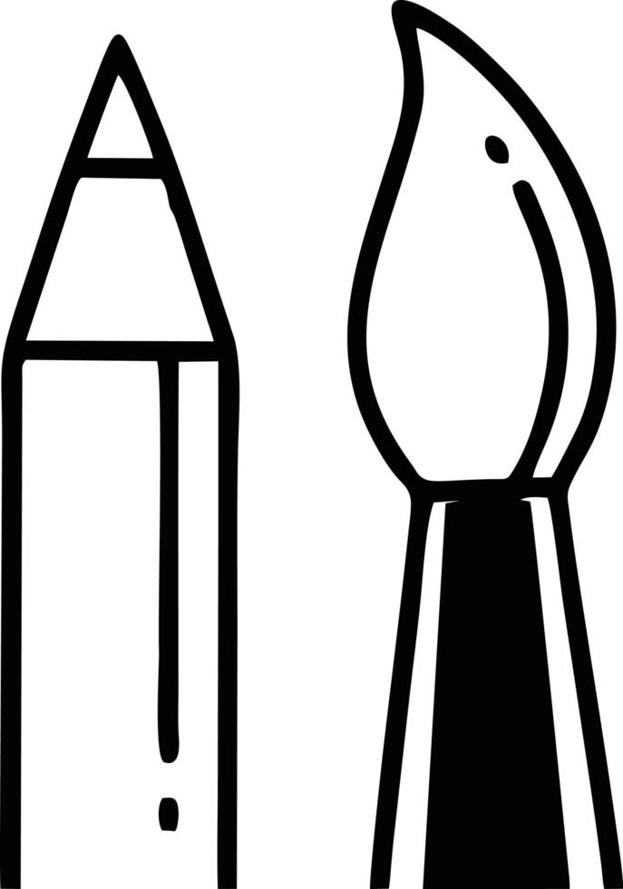 pencil icon in black vector image, illustration of pencil in black on white background, a pen design on a white background