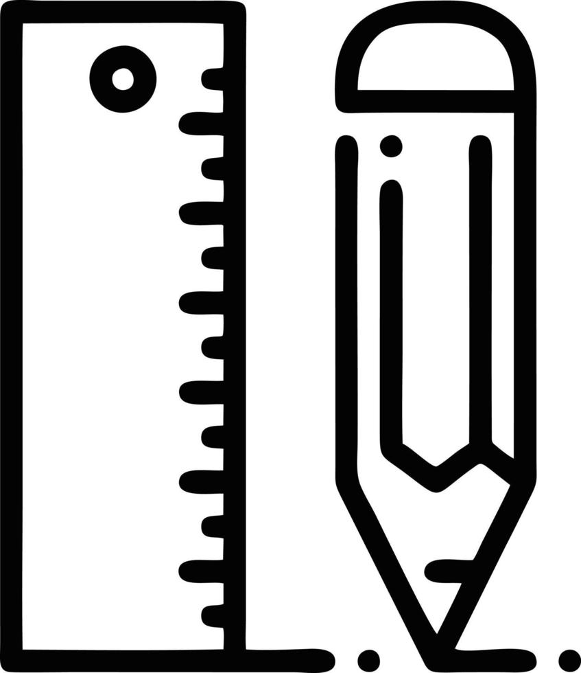 pencil icon in black vector image, illustration of pencil in black on white background, a pen design on a white background