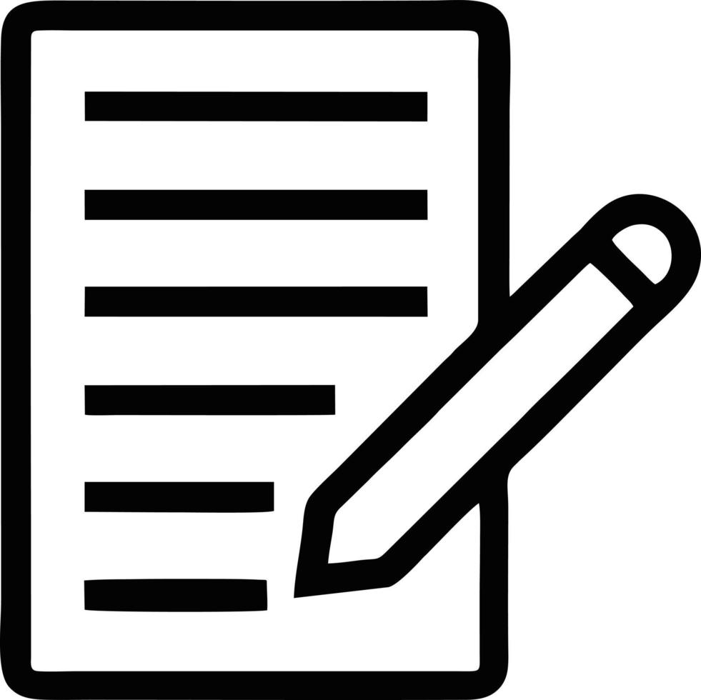 pencil icon in black vector image, illustration of pencil in black on white background, a pen design on a white background
