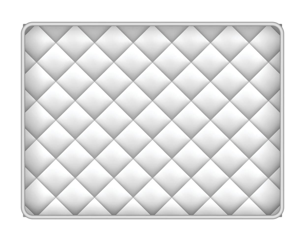 Memory foam mattress mockup, realistic style vector