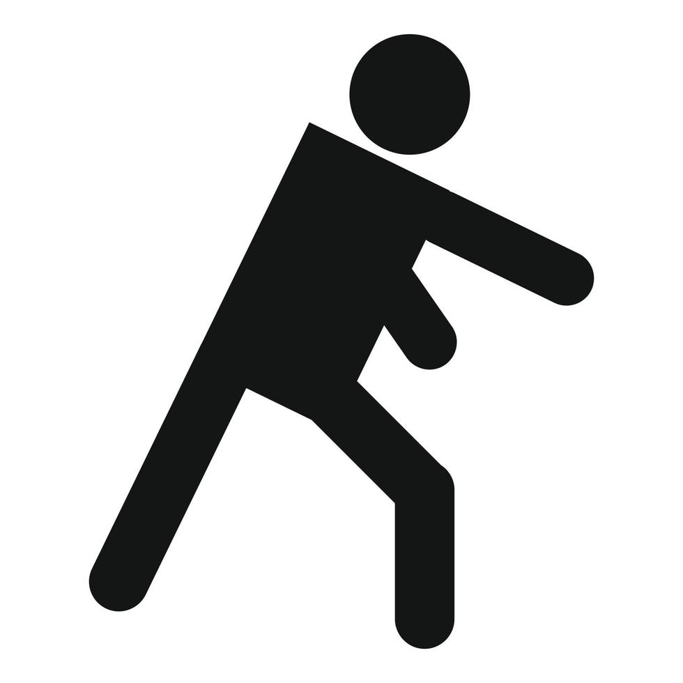 figura de palo stickman icono pictograma vector simple