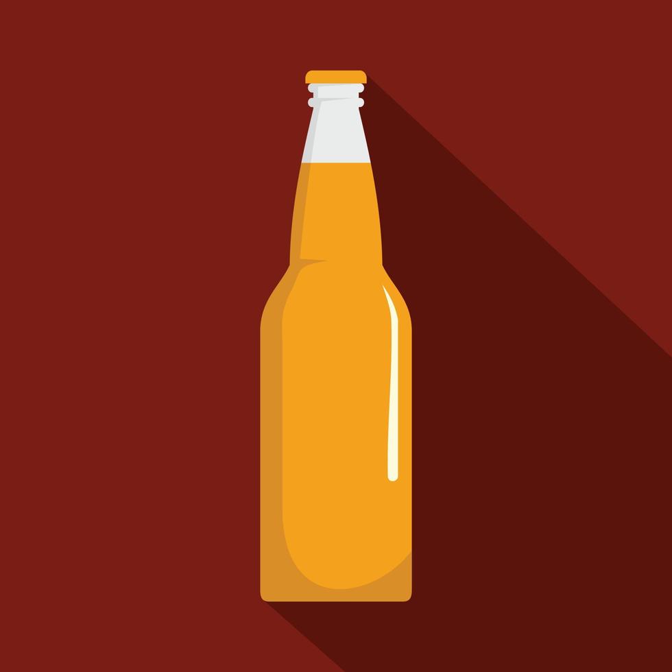 Closed bottle icon, flat style. vector