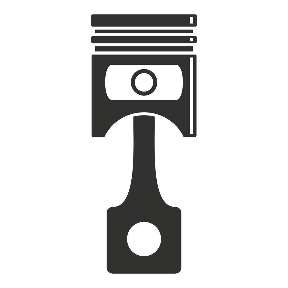 Car motor piston icon, simple style vector