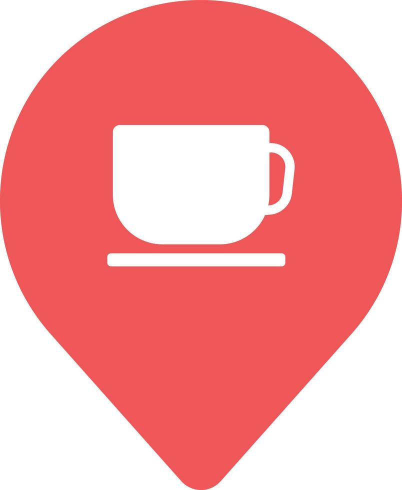 cafe location pin mark on maps apps vector