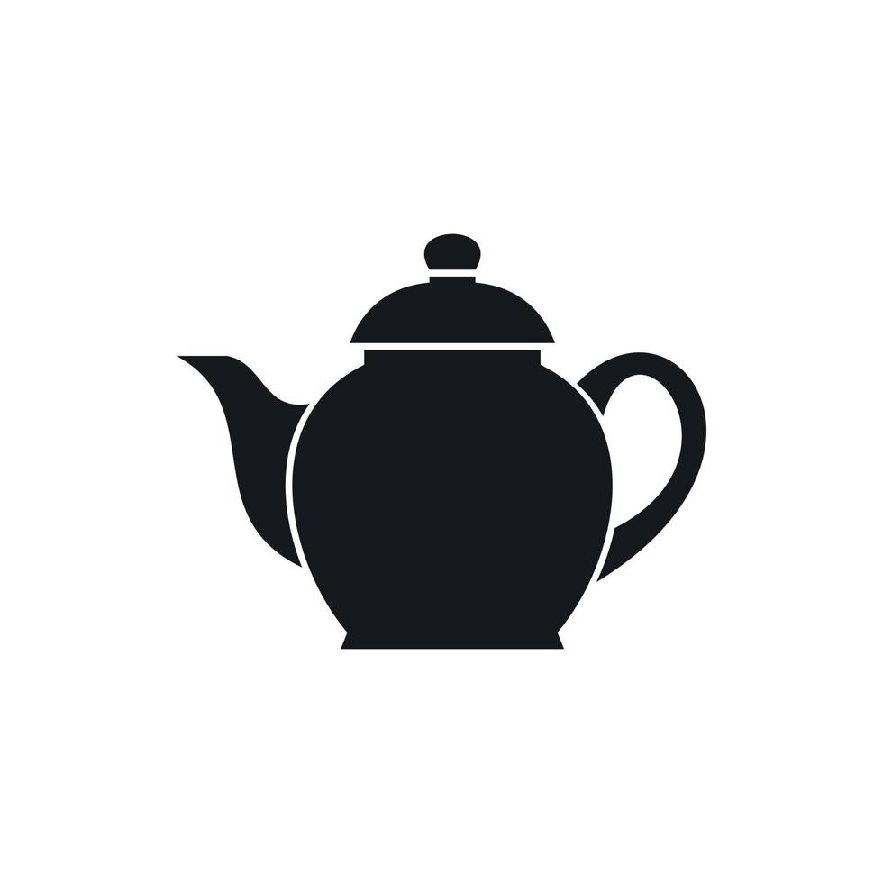 Teapot icon, simple style vector