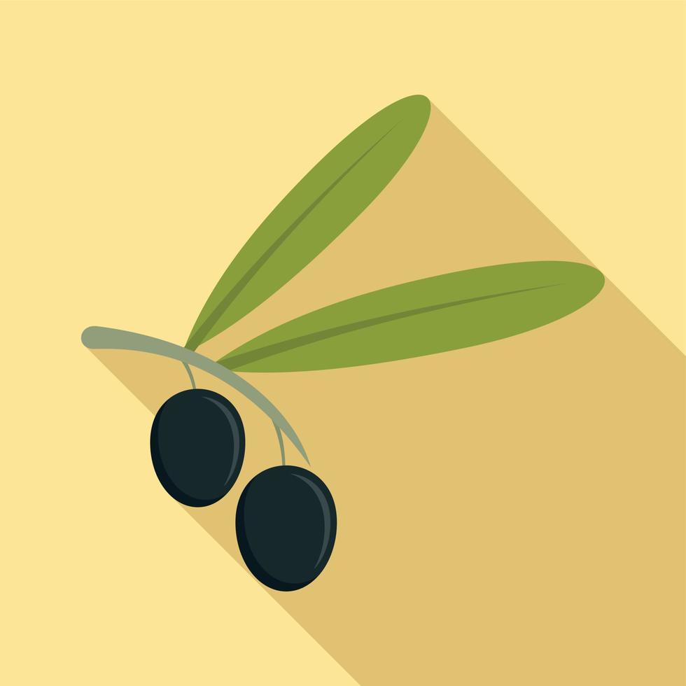 Olive icon, flat style vector
