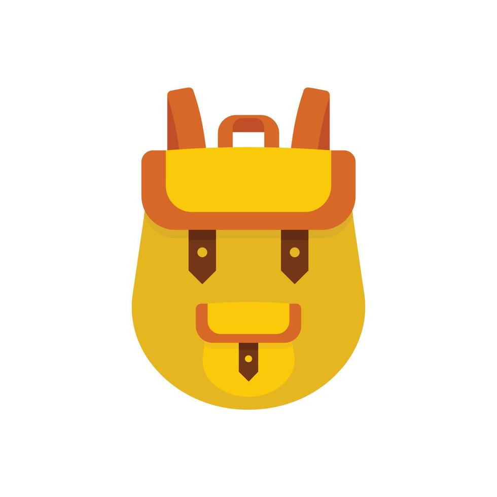Backpack icon, flat style vector