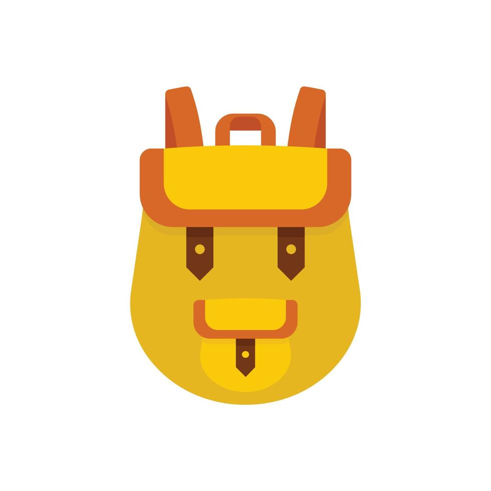 Backpack icon, flat style vector