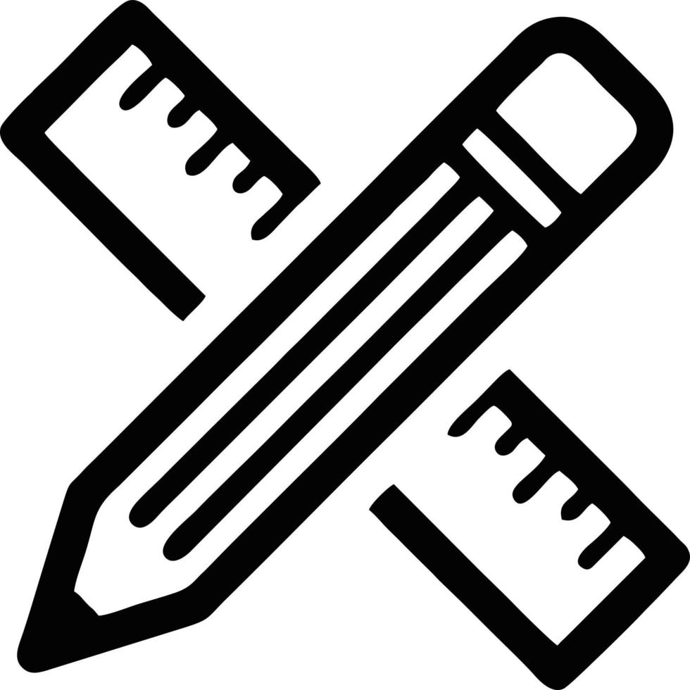 pencil icon in black vector image, illustration of pencil in black on white background, a pen design on a white background