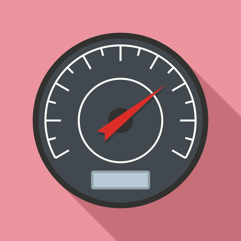 Black dashboard icon, flat style vector