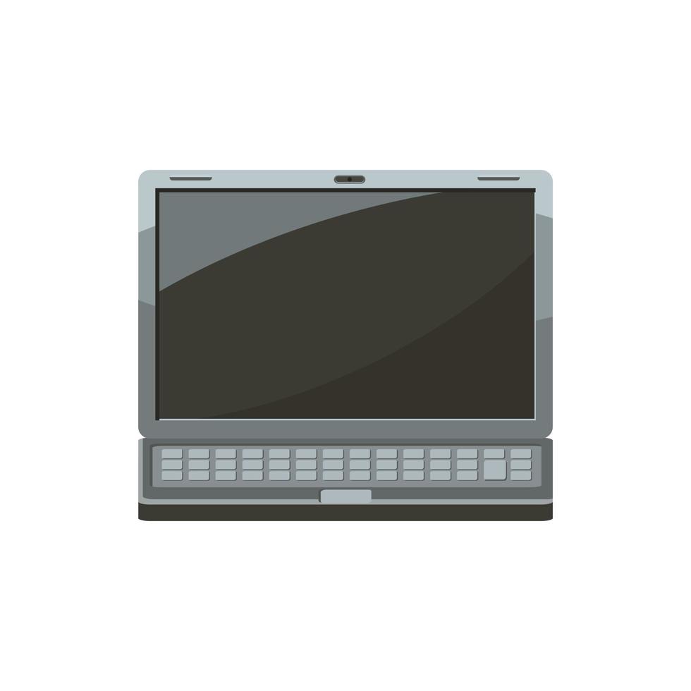 Laptop icon, cartoon style vector