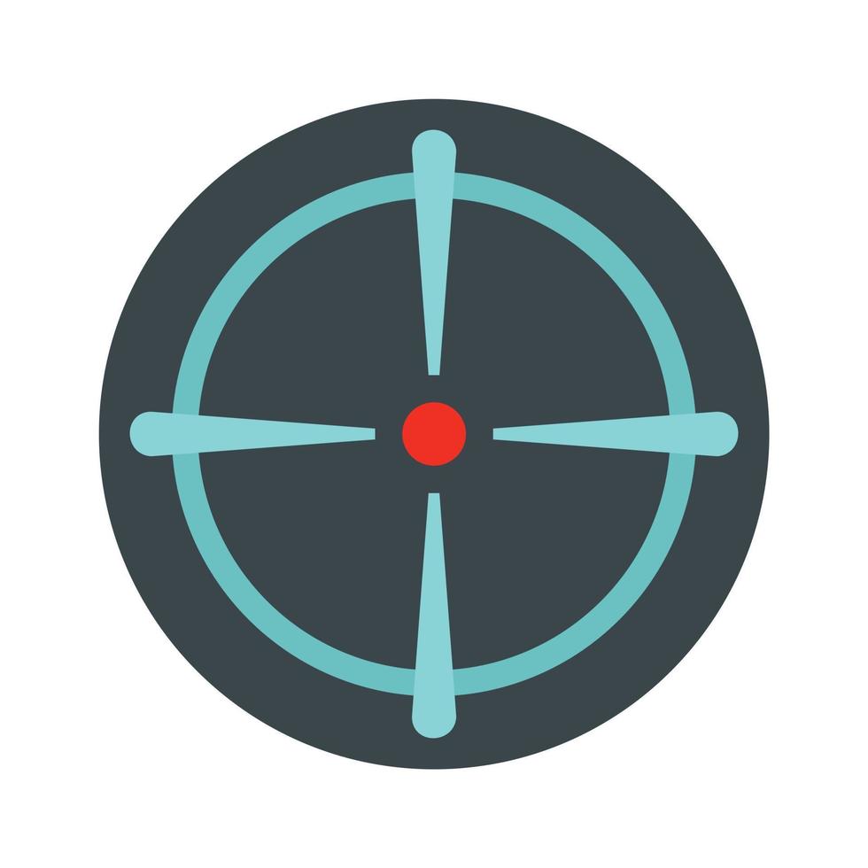 Sniper sight icon, flat style vector