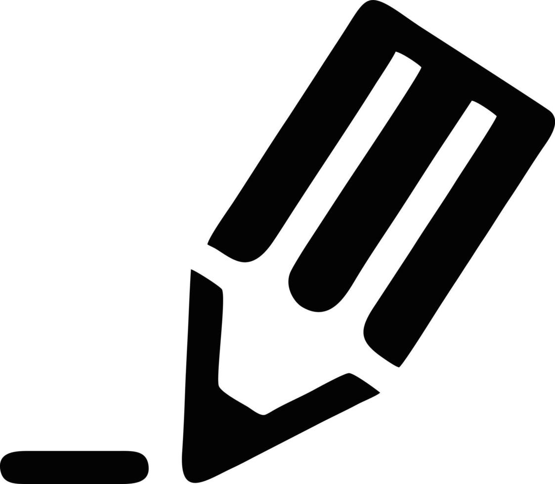 pencil icon in black vector image, illustration of pencil in black on white background, a pen design on a white background