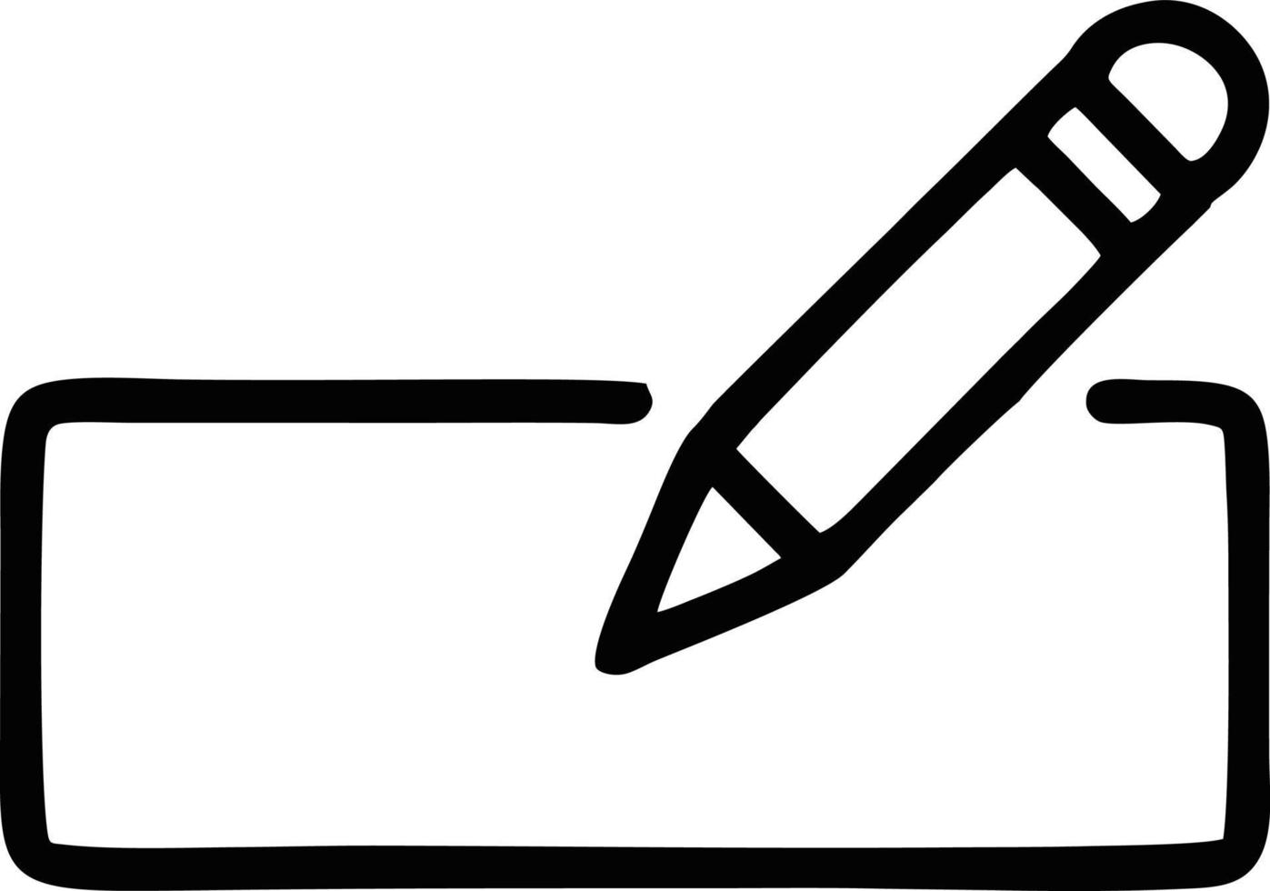 pencil icon in black vector image, illustration of pencil in black on white background, a pen design on a white background