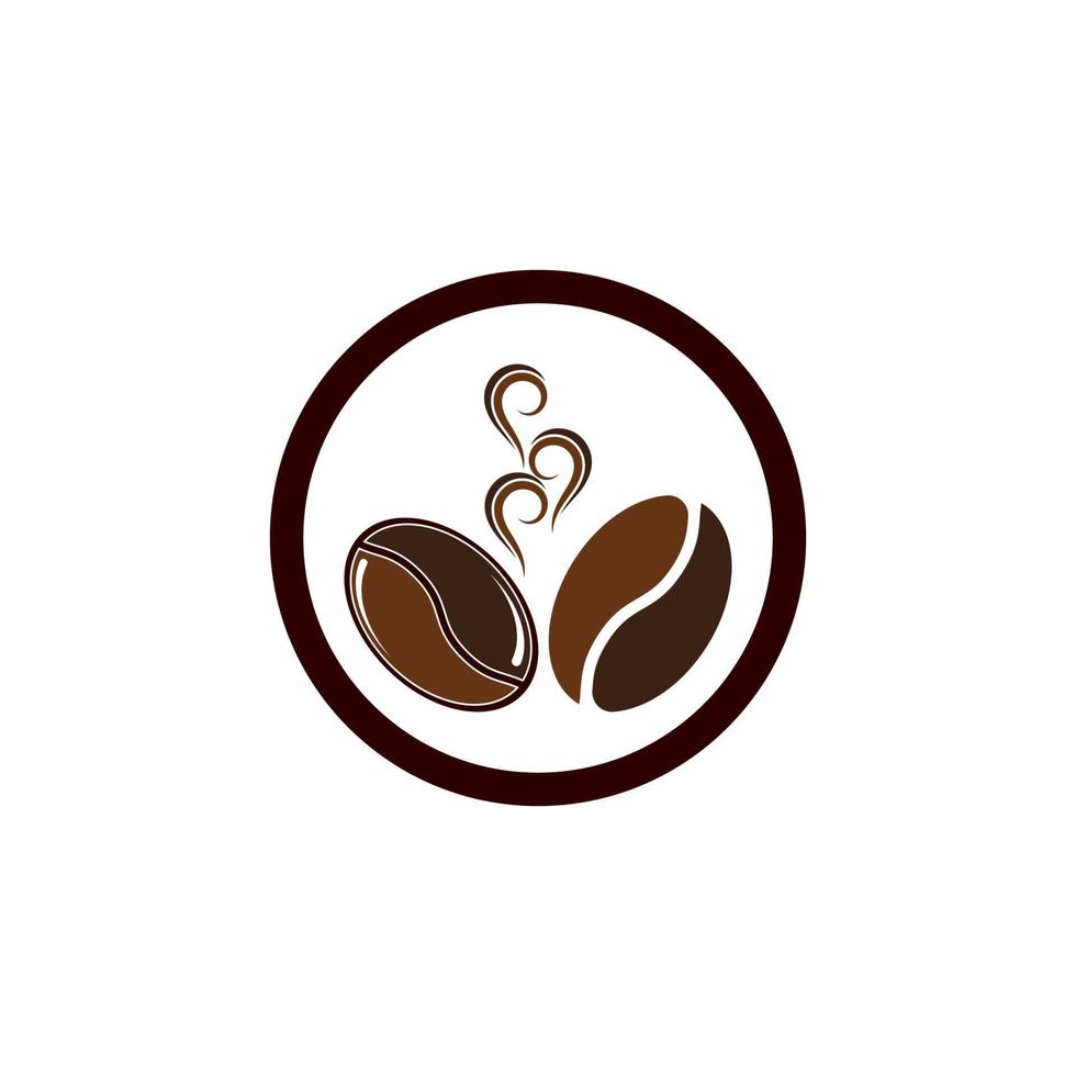 Ilustración de vector de icono de grano de café