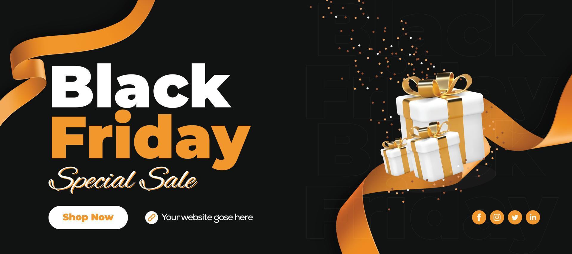 Black friday banner Template vector