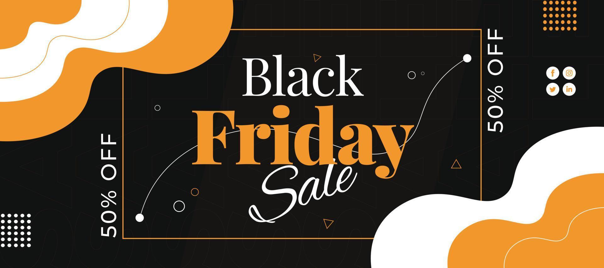 Black friday banner template vector