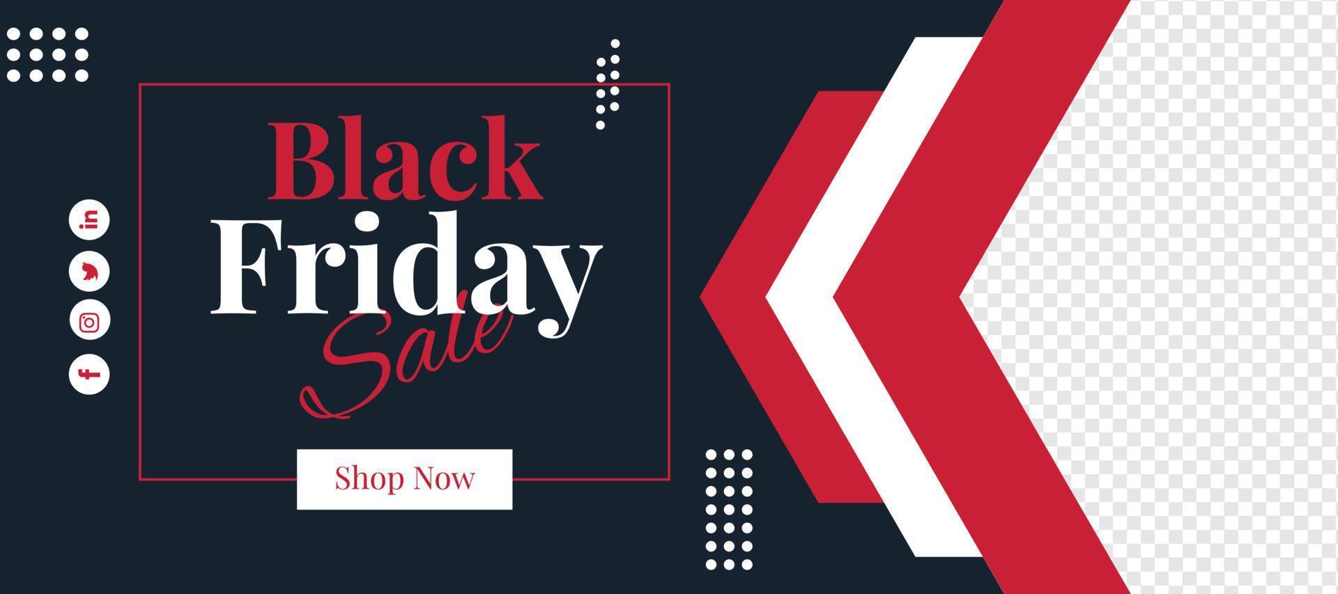 Black friday banner template vector