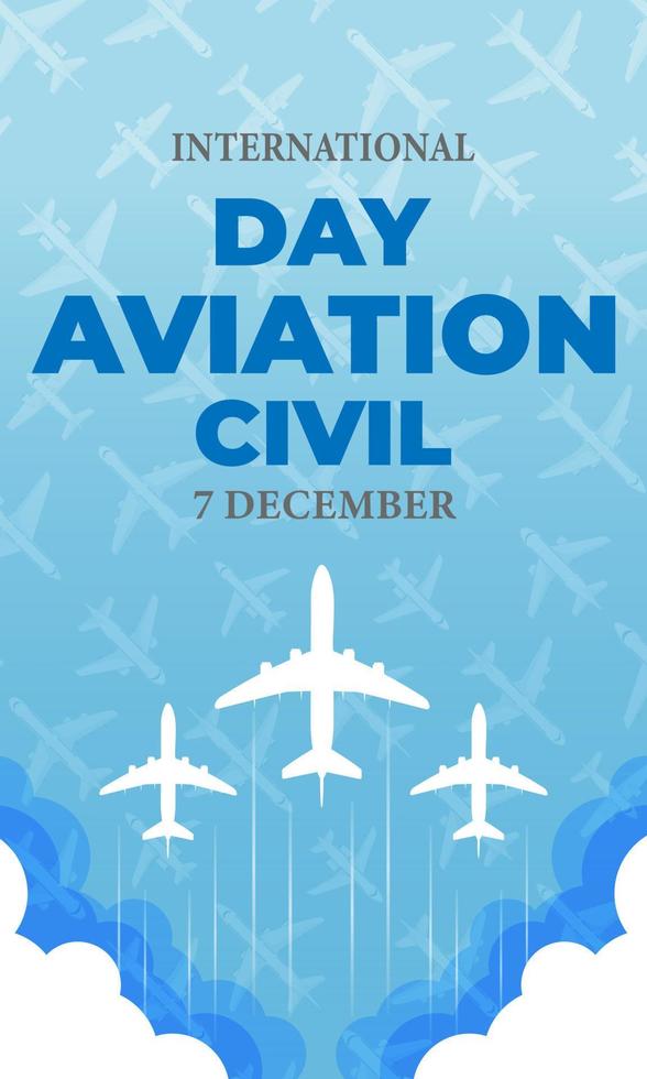 International civil aviation day vector
