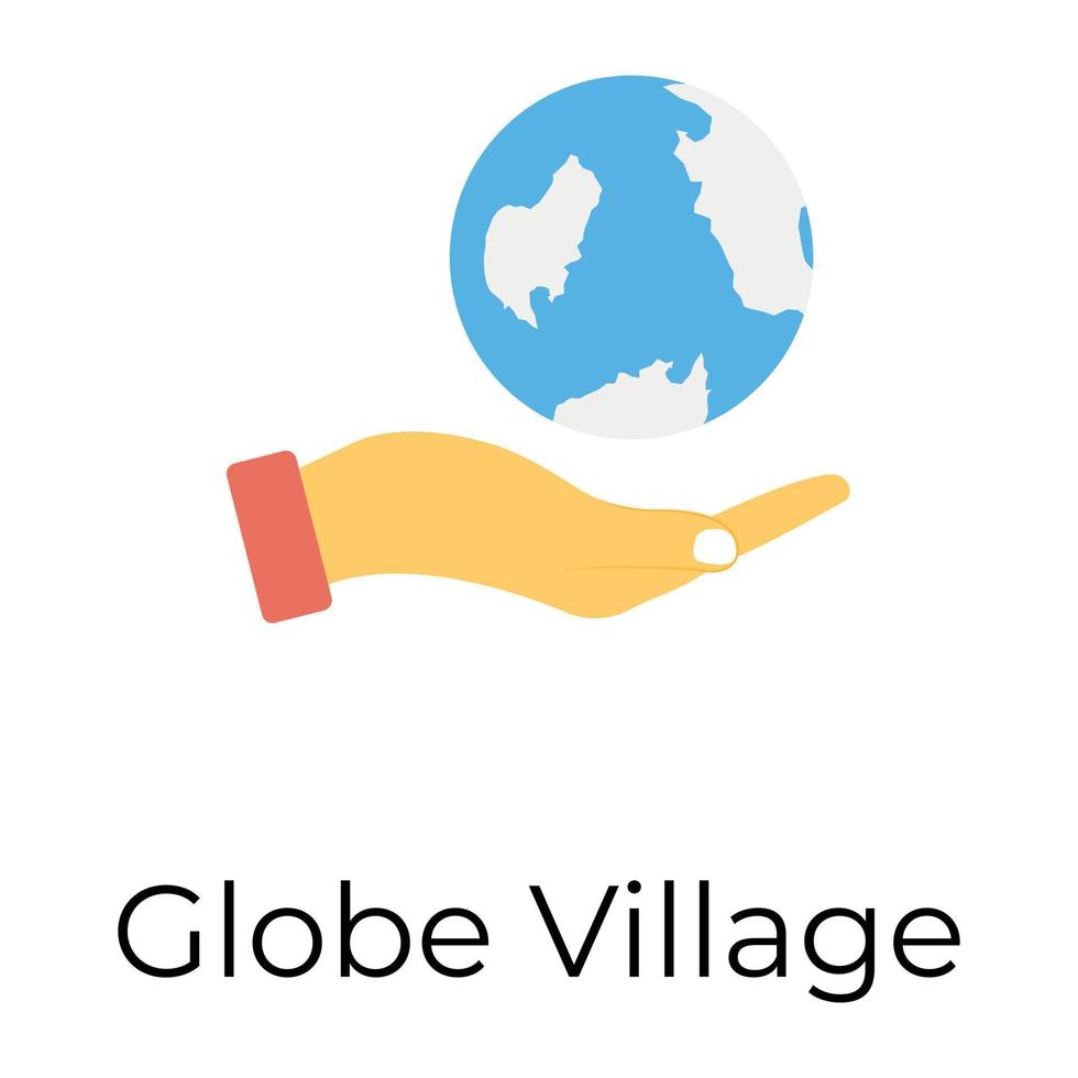Trendy Global Village vector