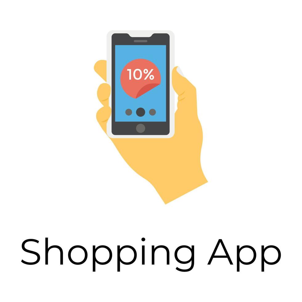 Trendy Shopping App vector